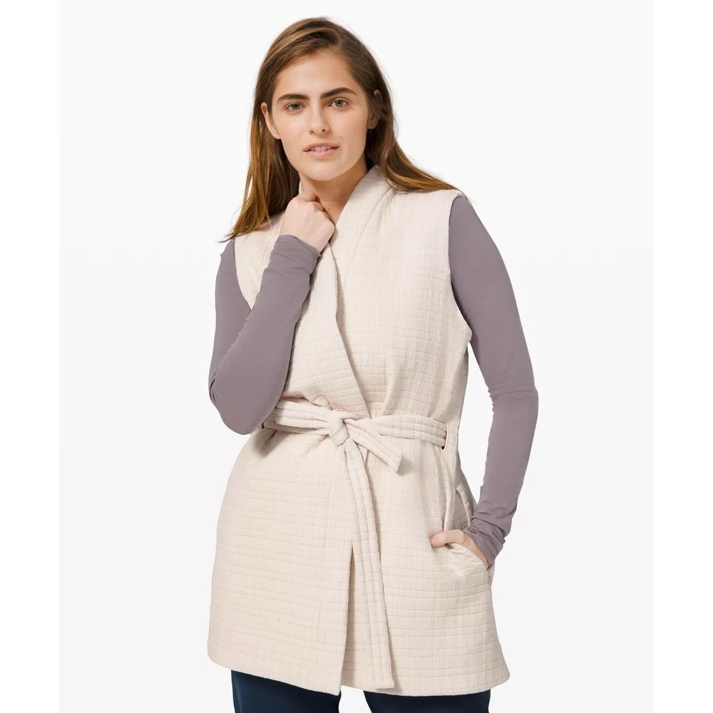 Lululemon Serene Travels Vest Size 4 Cream Jacket NYC Old Money Country Cottage